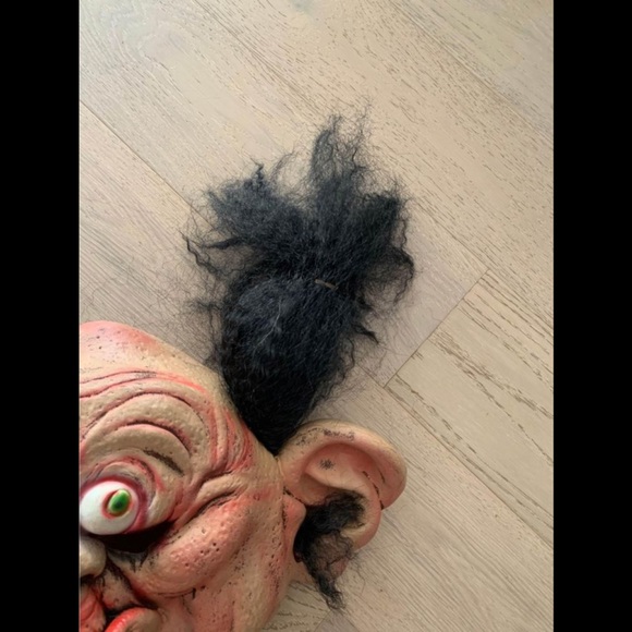 Paper Magic Group Ugly Troll Hairy Adult Rubber Goofy Halloween Mask Vtg 2001 - Picture 5 of 7